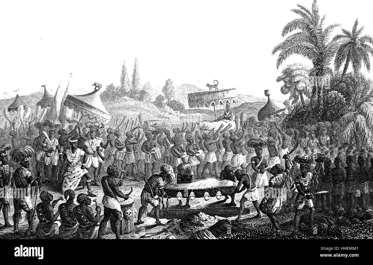 illustration-depicting-the-funeral-of-an-ashanti-chief-of-the-ashanti-HHEMM1